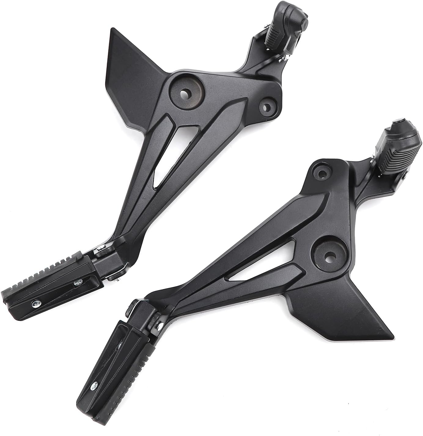 Photo 1 of Mokuo Motorcycle Footrest Assembly,1 Pair Footpegs Kit in Alloy Aluminum Material Fit for Honda Grom Msx 2013-2016 Clone,Black Color