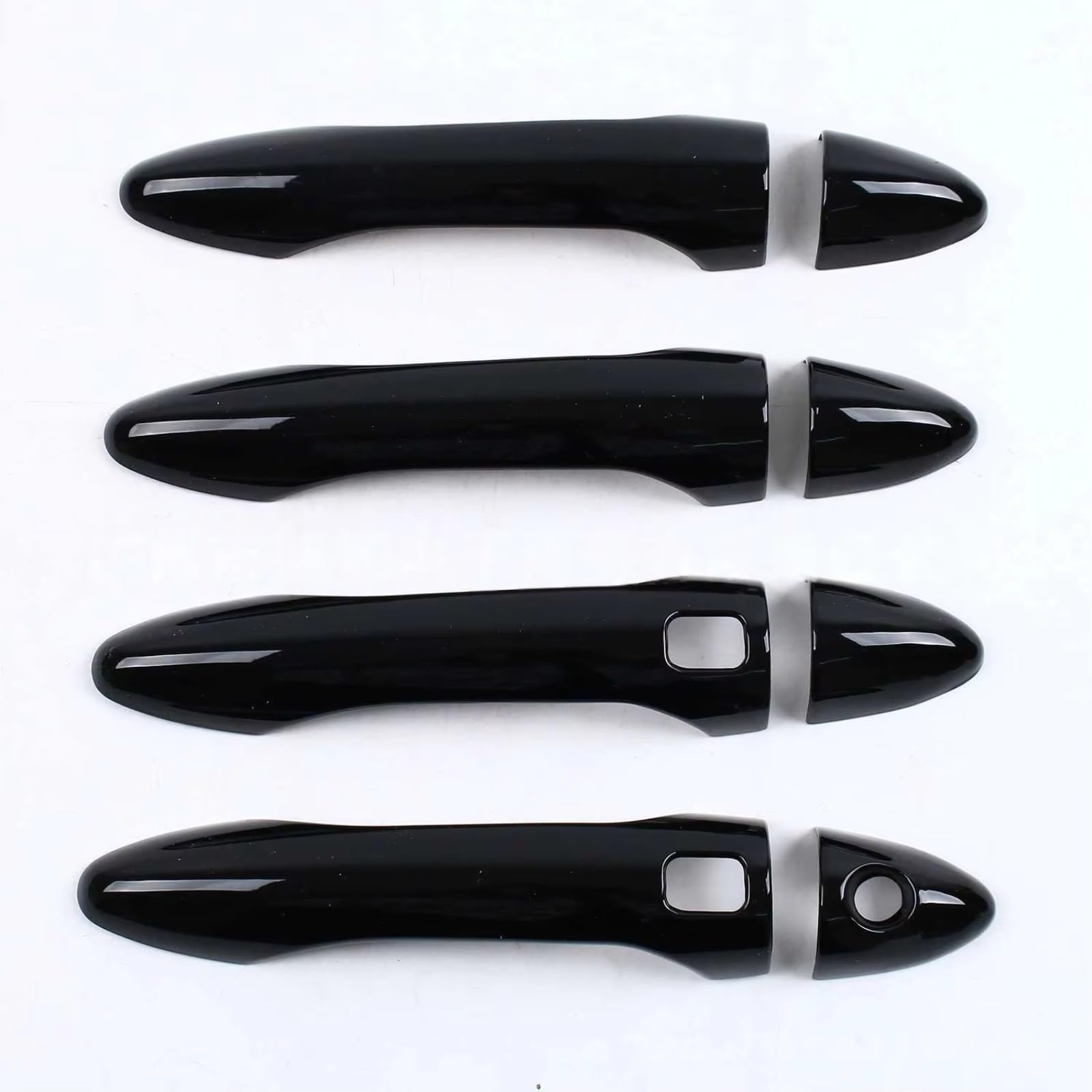 Zcxfdthf Black Door Handle Covers Part Compatible With Kia For K3 2013 2014 2015 2016 2017 Car Door Handle Sticker Decoration Outer Modification Trim Set(Black)