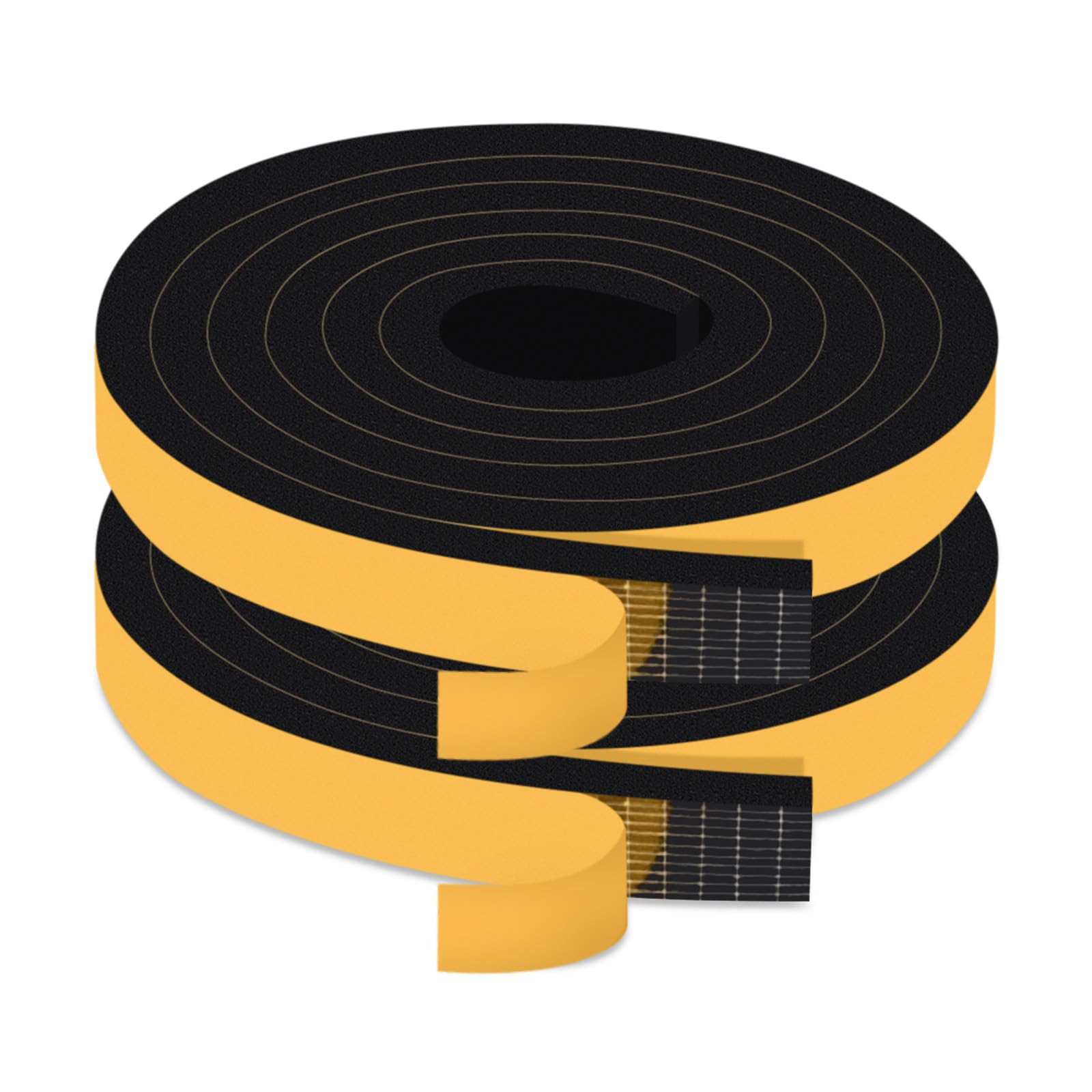 TriXcelent Extra Wide Foam Seal Tape 20mm x 10mm x 4M - Black Self Adhesive Draught Excluder for Broad Gaps & Rough Surfaces