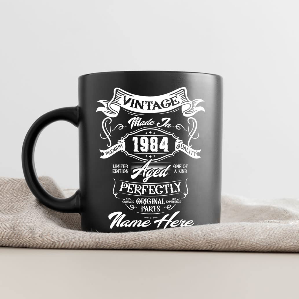 kobalo Personalized Vintage Made in 1984 39th Birthday Funny Mug Turning 39  Years Old Bday Party Decorations Cup For Men Dad Coworkers Friends Ceramic  Novelty Black Mugs 11oz 15oz : Amazon.ca: Home