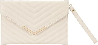 Quilted Women Envelope Clutch Bag Pouch Purse Medium Foldover Evening Handbag