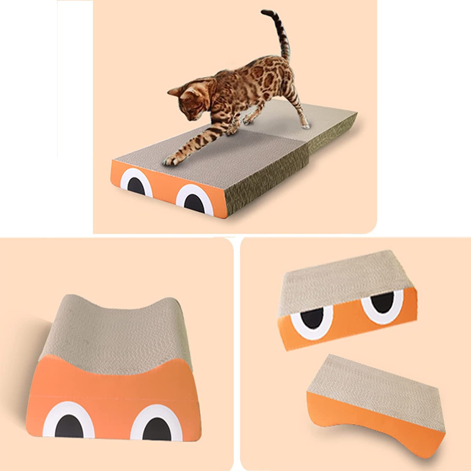Rascador De Cartón para Gatos Rascador De Gato Corrugado Reversible, Tablero Rascador Curvo Ondulado Reciclado, Reemplazo para Protector De Muebles Rascador para Gatos