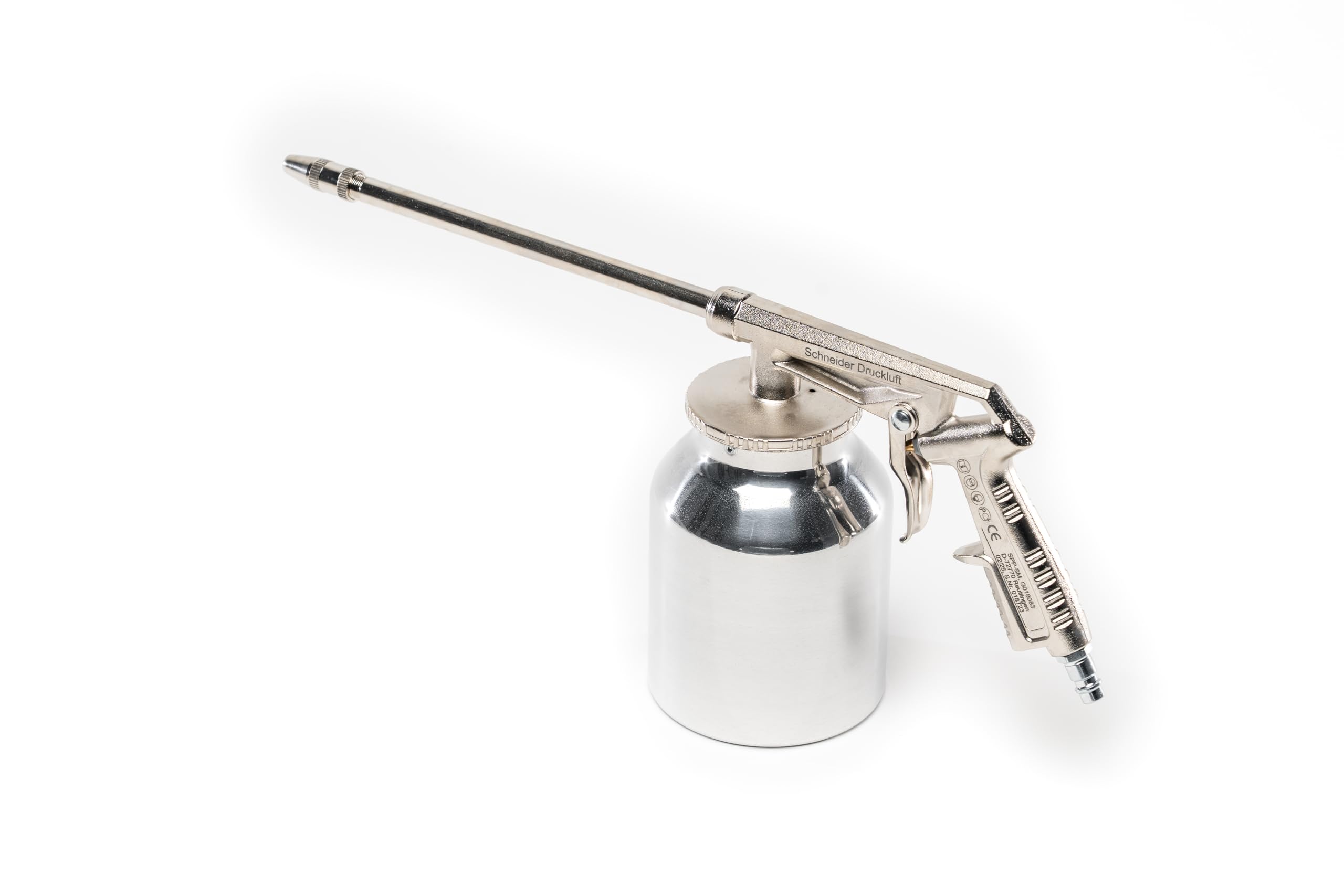 SCHNEIDER SPP-SM Sprühpistole mit 1,0 L Saugbecher, einstellbarem Sprühbild, zum Entfetten, Einölen und Desinfizieren, inklusive Bedienungsanleitung
