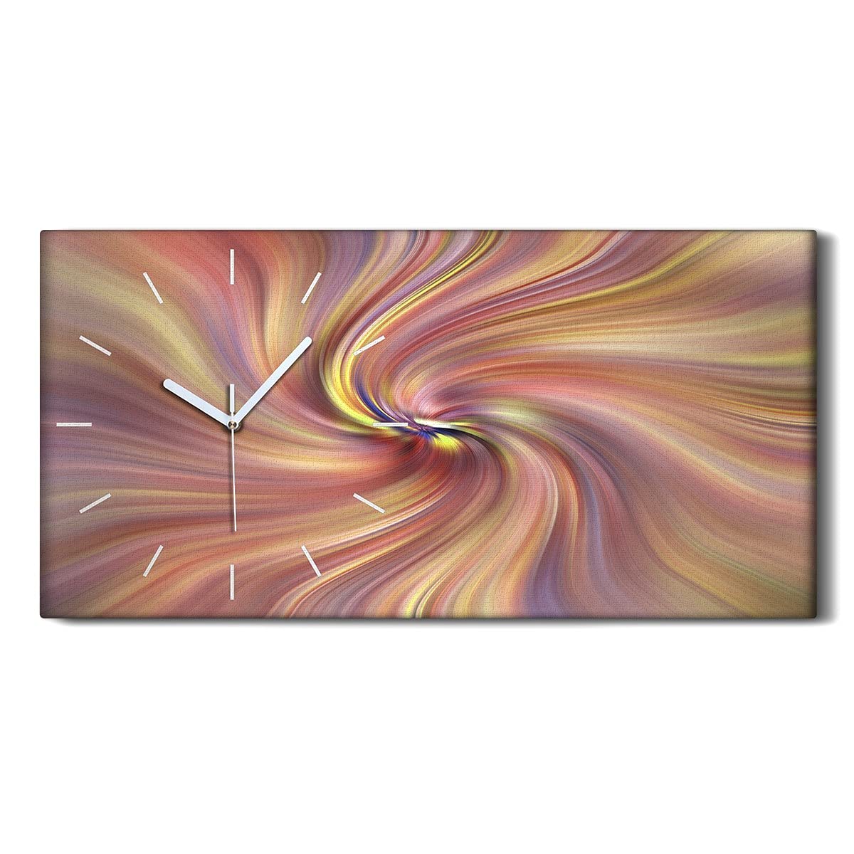 Horloge silencieuse sans tic tac decoration murale abstrait colore