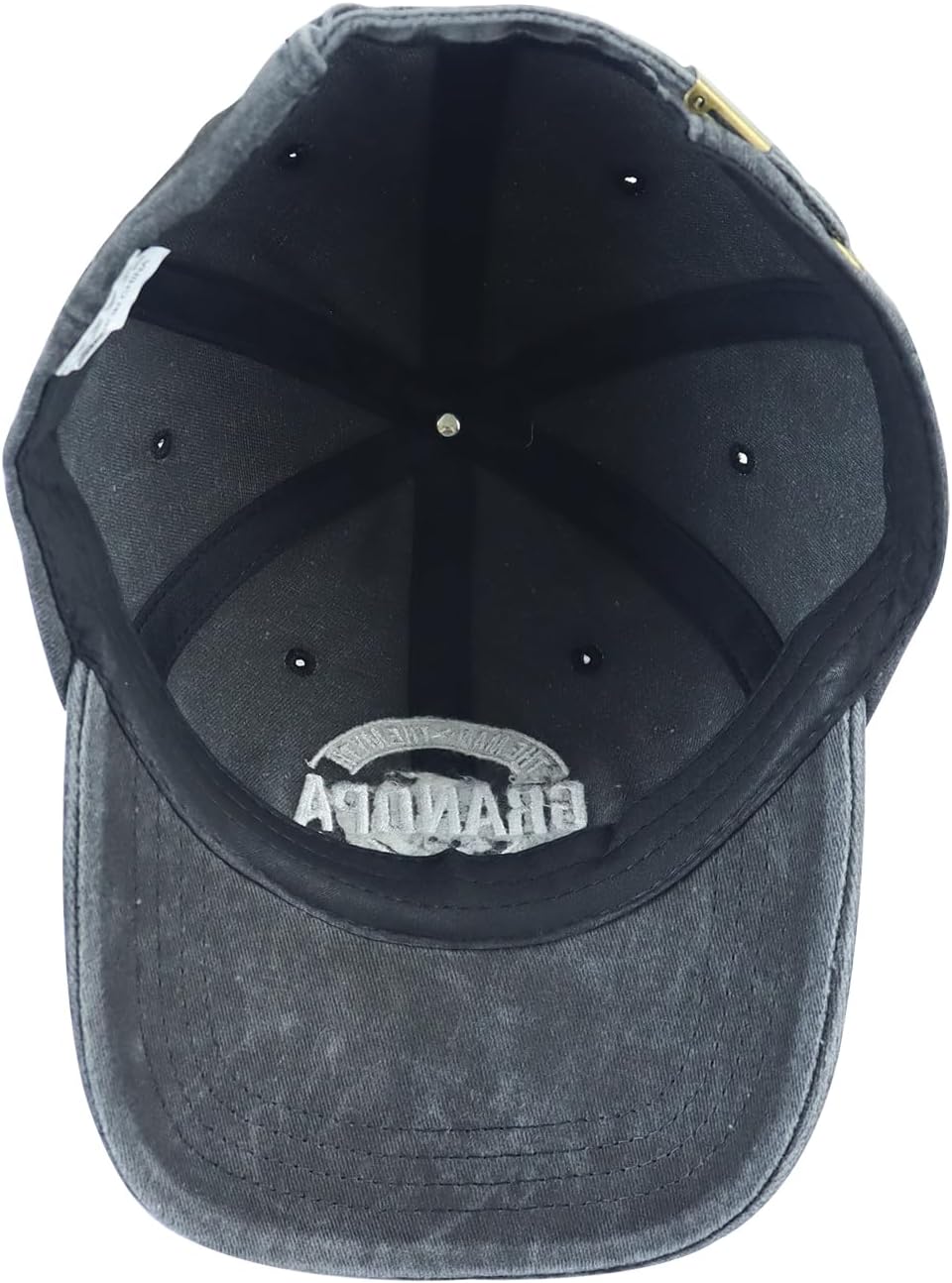 Grandpa The Man The Myth The Legend Hat for Men, Funny Adjustable Cotton Embroidered Grandfather Baseball Cap - Image 6