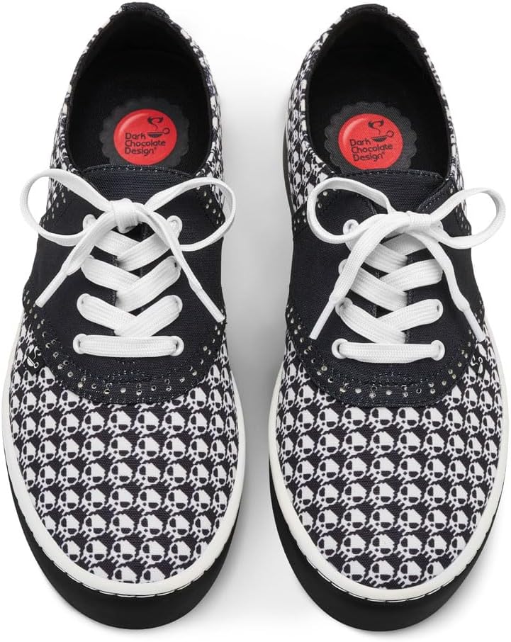 Hot Chocolate Design Women’s Sneakers – Artistic Printed Uppers, Lace-Up Style, Cushioned Removable Insole, Non-Marking Rubber Sole