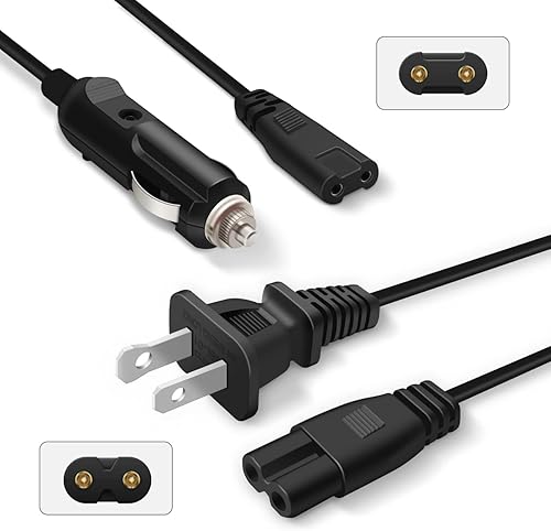 Miniatura 4 de Andvon Electric Lunch Box 110V24V Cable, Electric Food Warmer Cable for CarHome Use 2.6FT 2 Prong AC,Heated Lunch Box Replacement Cable US