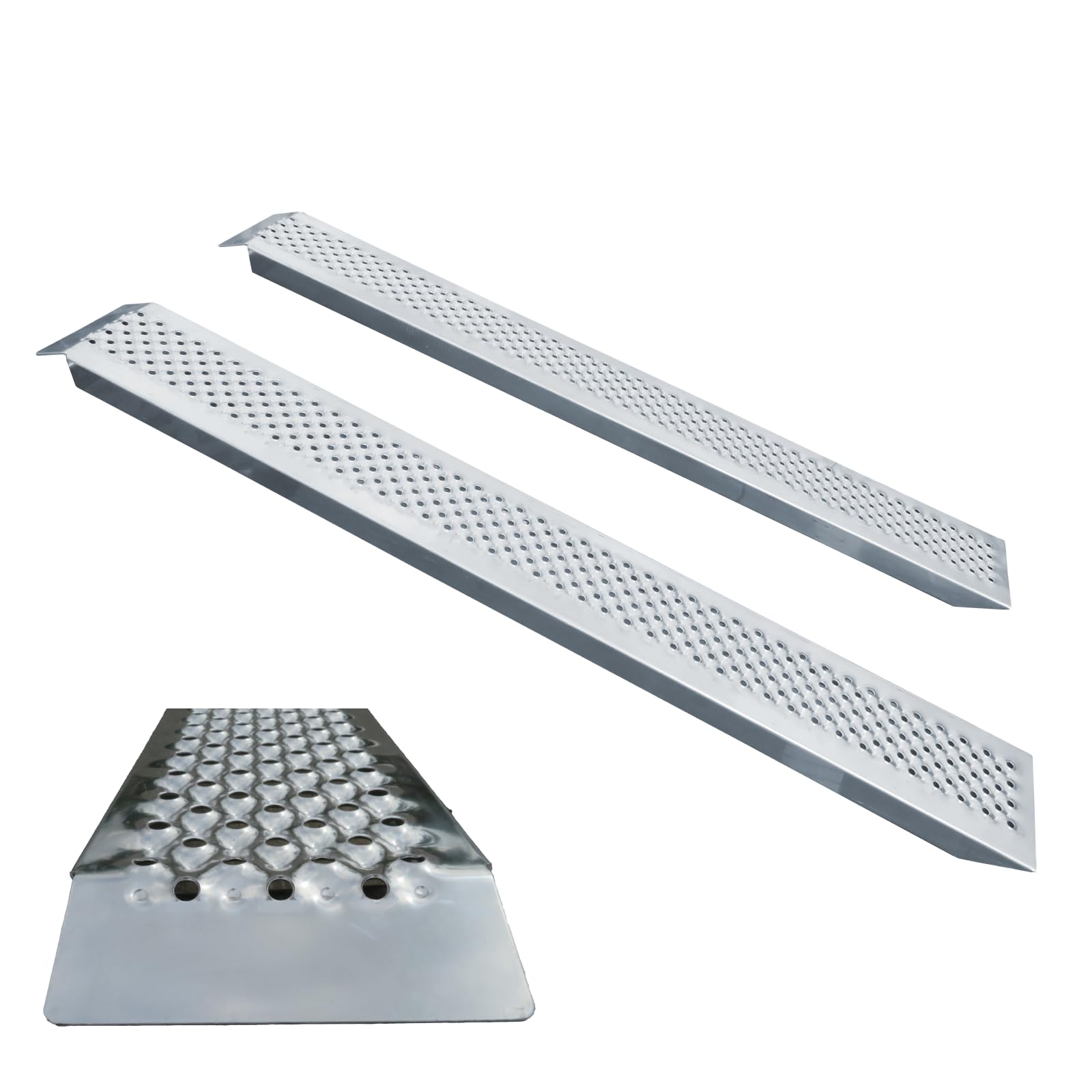 Rampes de Chargement 200cm Robustes Tracteur Moto Remorque Aluminium jusqu'à 1000kg LR7H