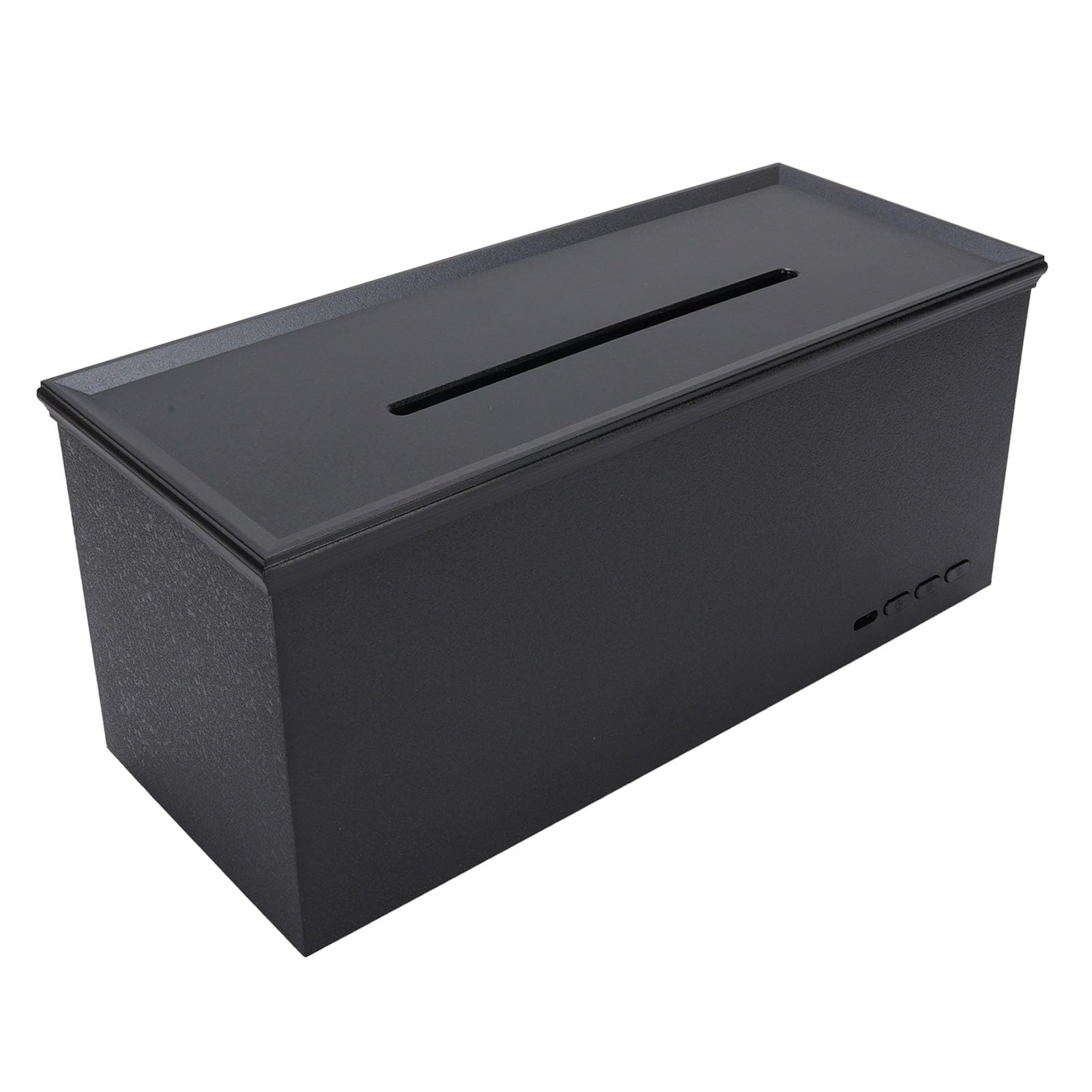 POENVFPO Diffusore di fiamma, umidificatore realistico per oli essenziali, per casa, ufficio, camera da letto, grande capacità, 280 ml (nero)