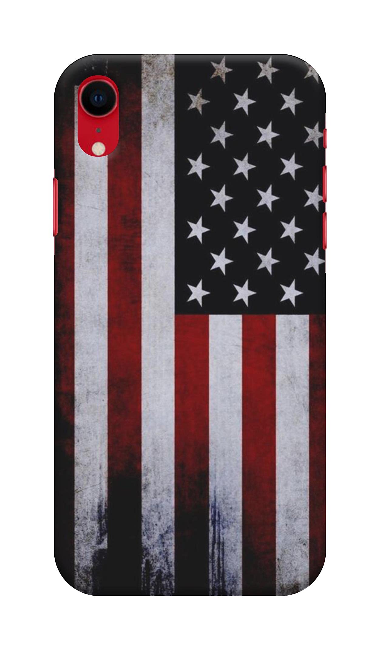 NDCOM for iPhone XR Back Cover Best American Flag Printed Hard Case