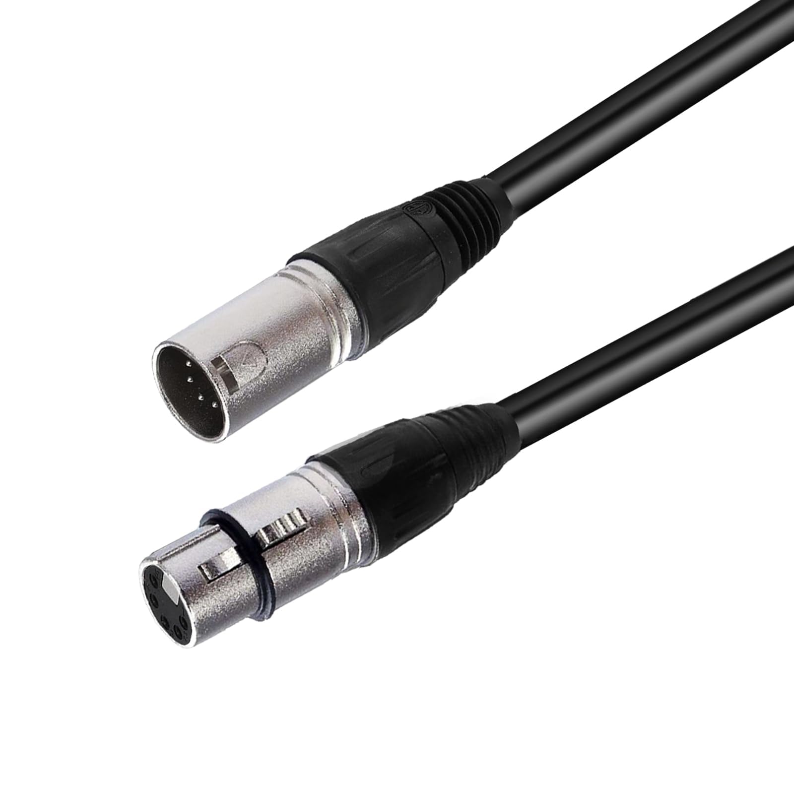 Cavo microfono XLR a 5 pin, cavo connettore XLR a 5 pin, cavo audio per microfono da XLR maschio a femmina, cavo per microfono e interfaccia audio, compatibile con tutti i microfoni a tubo (2
