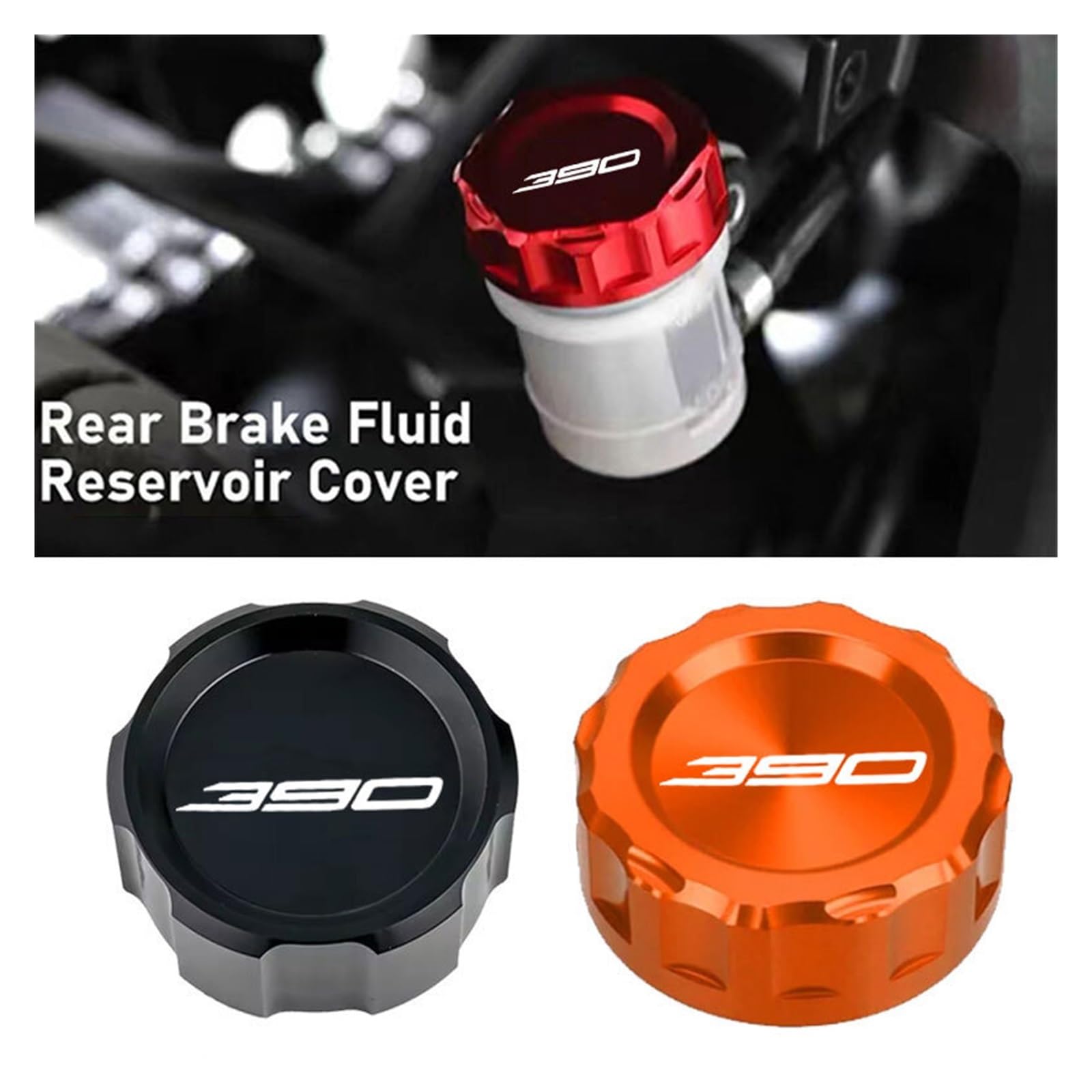 Coperchio del serbatoio del liquido dei freni dell Per K@&TM DUKE 390 RC390 2013-2023 Moto CNC Tappo Serbatoio Liquido Freno Posteriore(03)