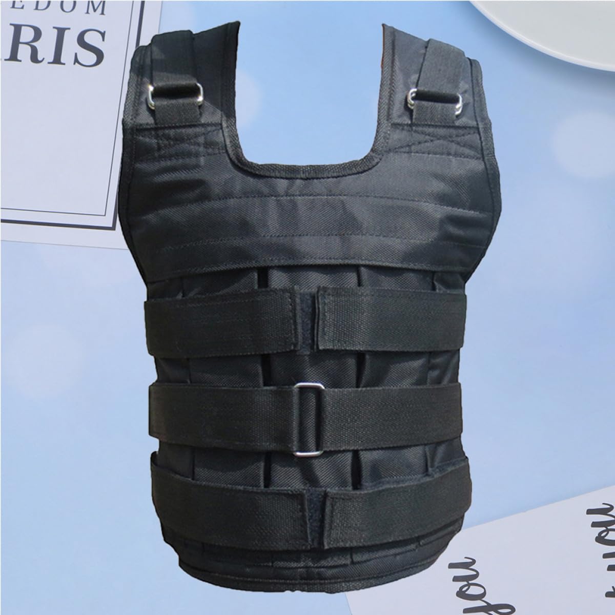 Gilet Pesi per Allenamento, Regolabile e Traspirante, Anti-Scivolo, Gilet Imbottito per Corsa e Palestra, senza Metallo