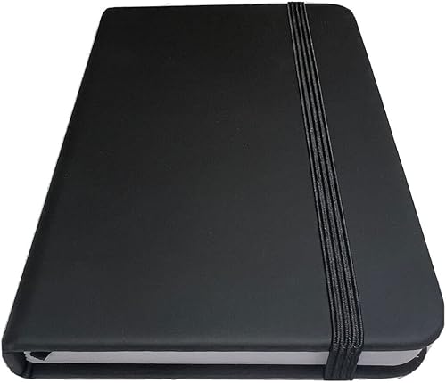 Miniatura 5 de Cuaderno negro de tapa dura, 150 páginas blancas a rayas, tamaño pequeño de 5.5 x 3.5 pulgadas, para escribir diario, tomar notas para la oficina