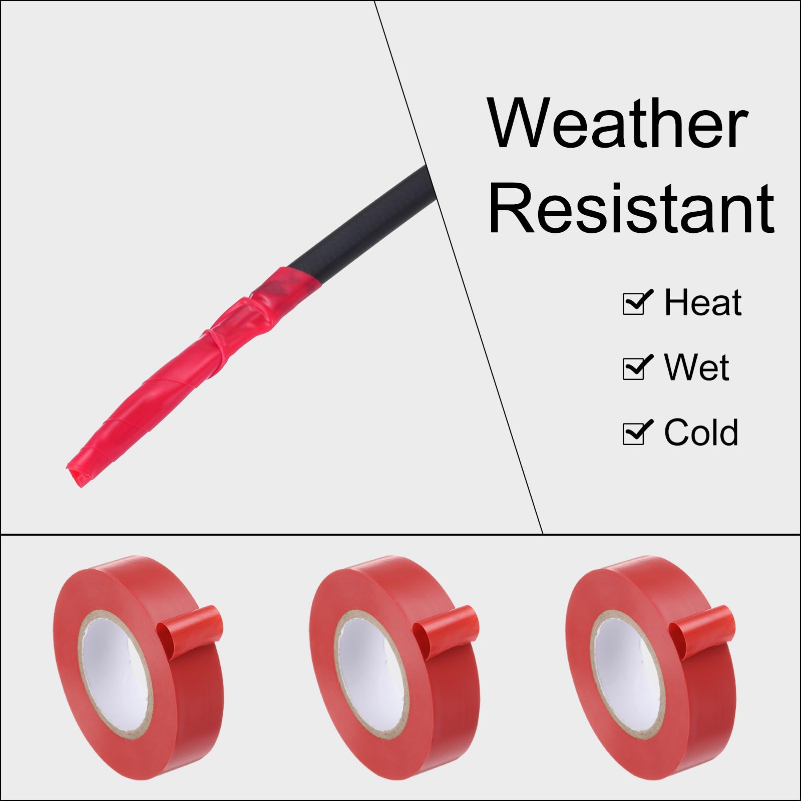QUARKZMAN Nastro Elettrico, x Ft Impermeabile Forte Adesivo Gomma Adesivo PVC Ritardante Di Fiamma Nastro Isolante, Utilizzo A Non Più Di 600V, Rosso/Giallo/Blu/Verde/Bianco/Nero.