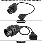 OBD2 Adapter Scanner Cable Connector, Round Diagnosis OBD II Adapter - 20 Pin to 16 Pin - for E36 E38 E39 E46 E53 X5 Z3