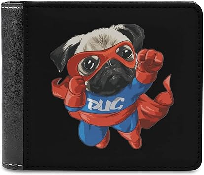 Amazon 財布 二つ折り 革財布 アニメ パグ 犬柄 小銭入れ メンズ レディース 人気 おしゃれ Puレザー ふたつおり財布 薄型 大容量 折畳み式 短財布 カード入れ 札入れ Wallet ミニウォレット 誕生日 記念日 プレゼント 財布