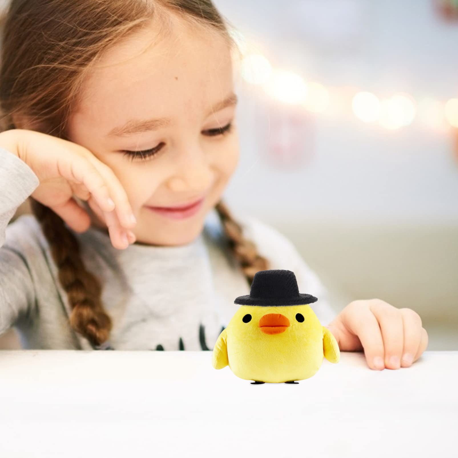 STOBOK 20pcs Mini Hat Tiny Top Hats Mini Felt Top Hats Miniature Top Hats Miniature Hats Black Bonnet for Men Doll Miniature Formal Hats Cloth Crafting Supplies Little Yellow Women's - Image 2