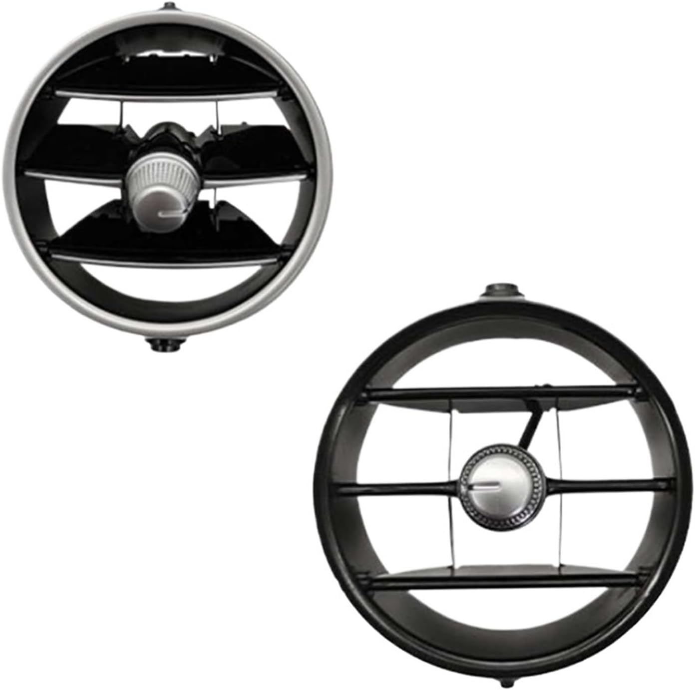 Car Dashboard Left Right Air Conditioning Outlet Grille Cover A/C Panel Grille W205 W253(Bright Black)