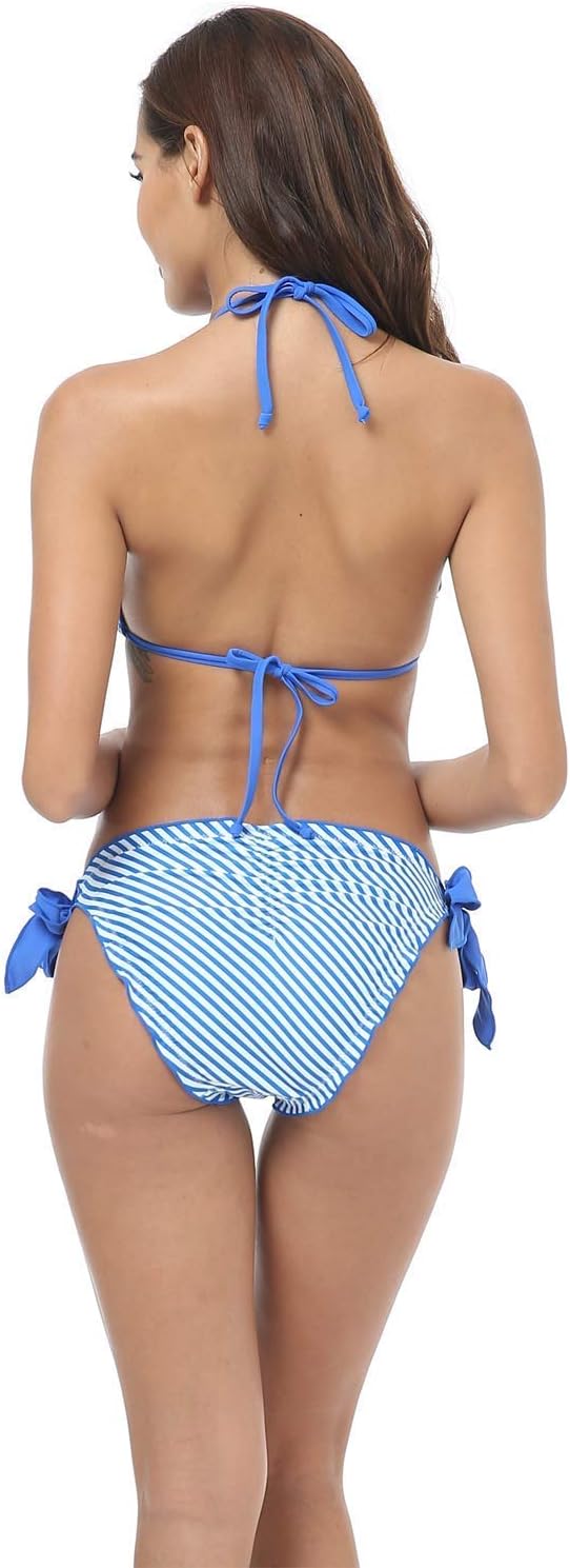 Wetopkim Womens Gradient Color Bikini Swimwear Back tie Strappless Bikini Beachwear - Image 6