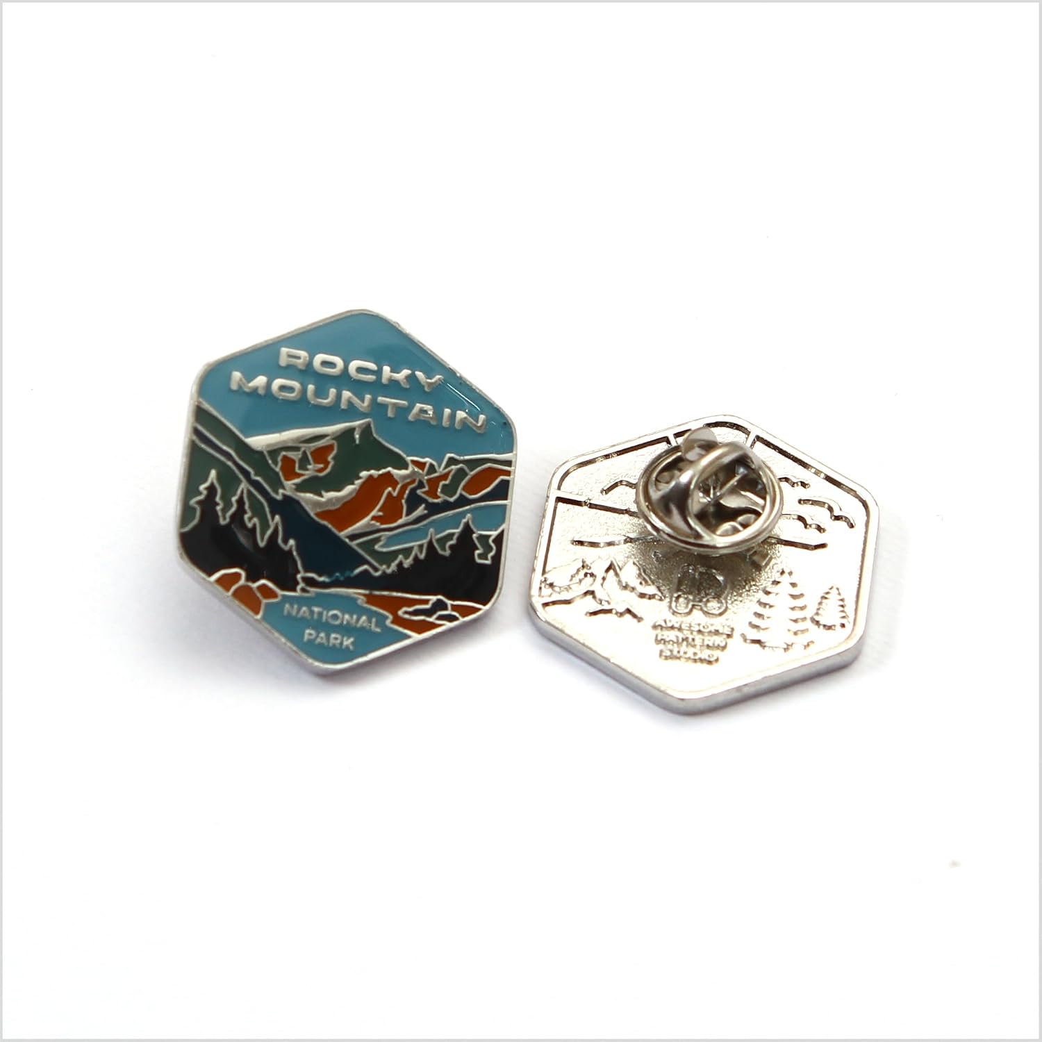 Enamel Pin - Rocky Mountain National Park Simple Design. Collector’s Edition, Durable & Stylish Souvenir Pin for Backpacks, Jackets, Hats, and Accessories, National Park Lovers Gift image 3