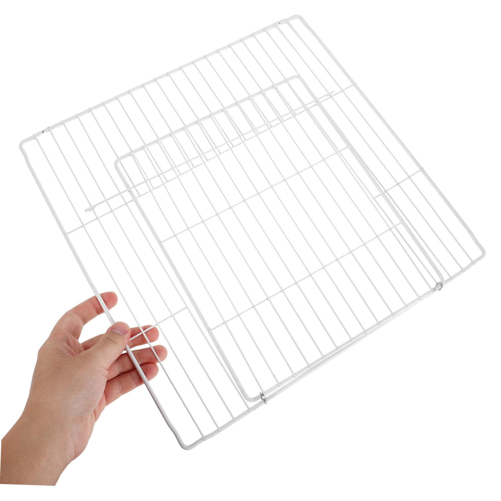 ORFOFE Katzengehege Paneel aus Eisen mit Engmaschigem Gitter und Abnehmbarer Tür 35x35cm Modularer Aufbau für Zuhause und Katzenvilla im Villa Stil
