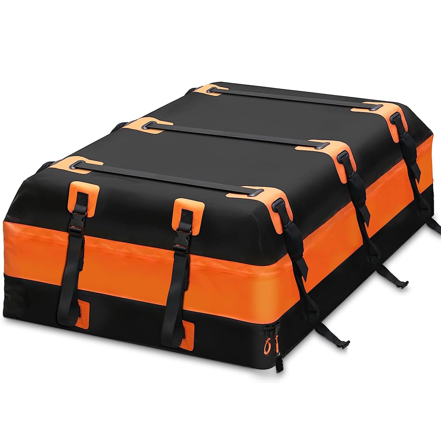 CarQiWireless Rooftop Cargo Carrier Bag Car Roof Cargo Carrier for Top of Vehicle Roof Cargo Carrier Bag Roof Rack Waterproof for All Vehicle with/Without Racks Includes Anti-Slip Mat (25 Cubic Feet)