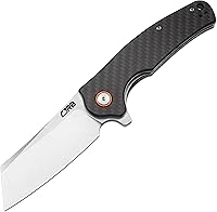 Vista 1 de CJRB CUTLERY Cuchillo plegable Crag (J1904) AR-RPM9 Hoja de acero en polvo con mango de fibra de carbono, cuchillo de bolsillo EDC