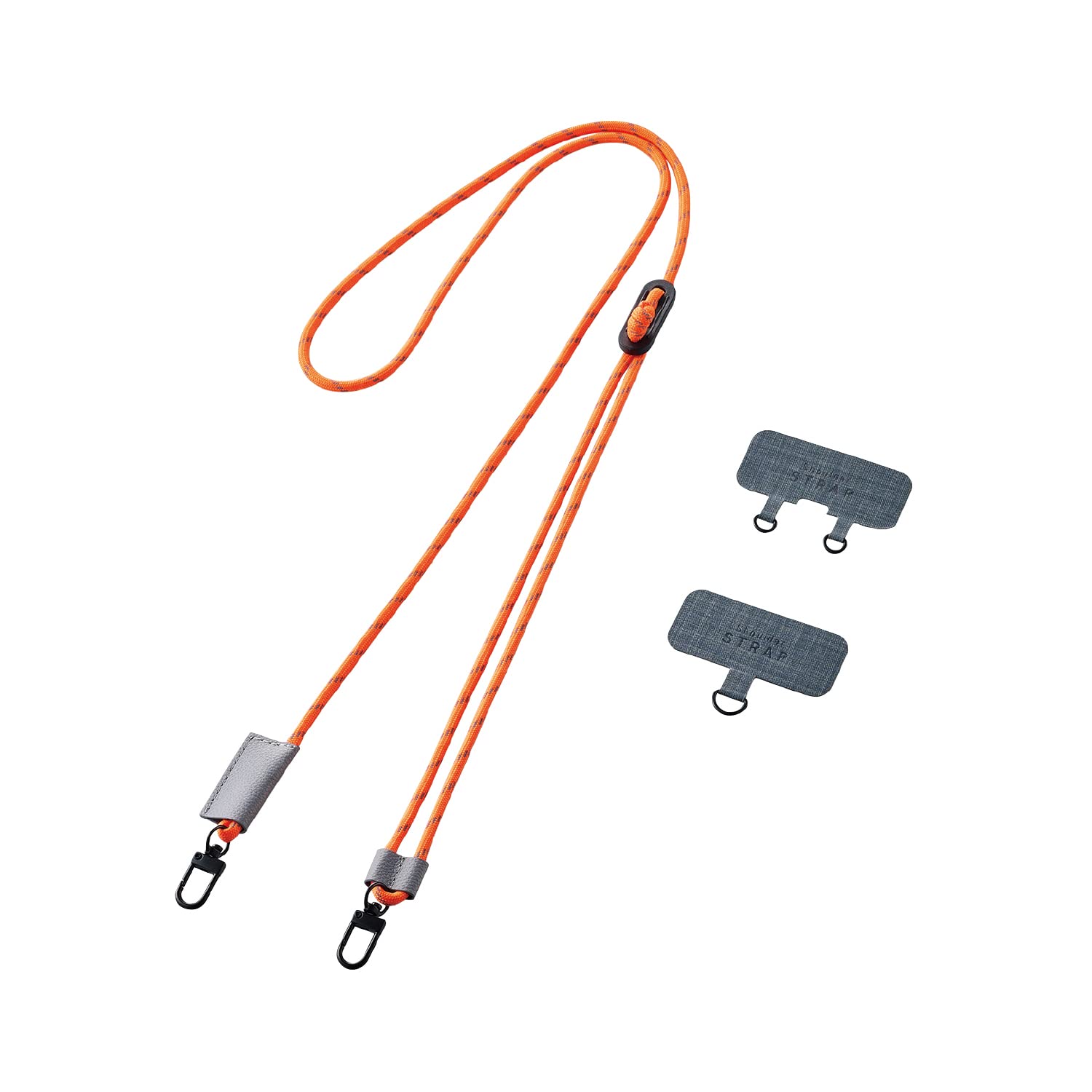 ELECOMP-STSDH2RDR Smartphone Shoulder Smartphone Strap, Casual, Nylon, Round Strap, Strap Seat (1 & 2 Openings) Included, Adjustable Length, Just Clip In Your Favorite Smartphone Case, Compatible