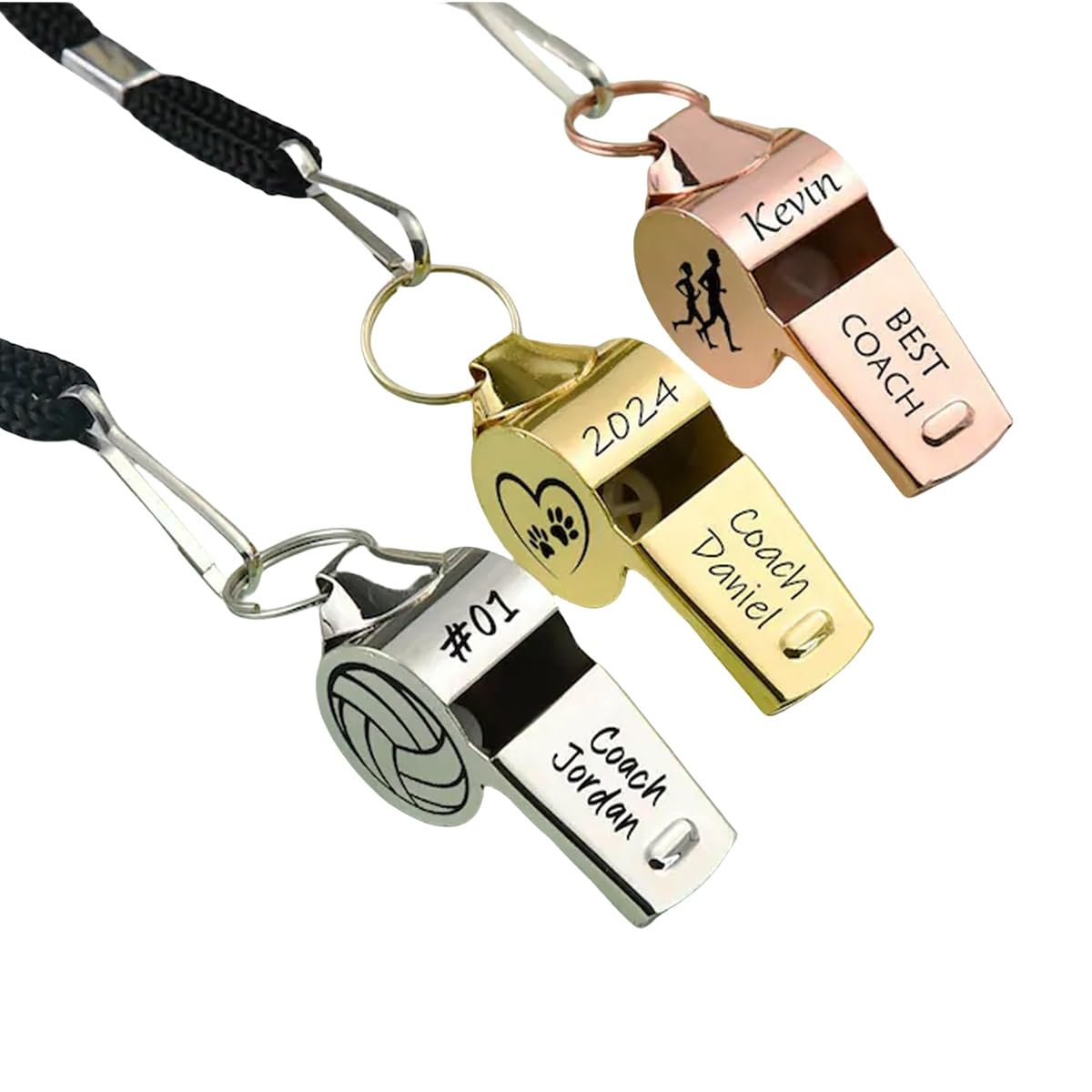 Fischietto In Acciaio Per Allenatori E Arbitri - 2 Pezzi Con Cordino - Foto 7