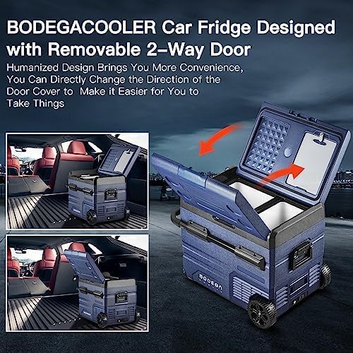 Miniatura 2 de BODEGA Refrigerador de automóvil de 12 voltios refrigerador de automóvil de doble zona control de aplicación congelador portátil 37 cuartos de galón