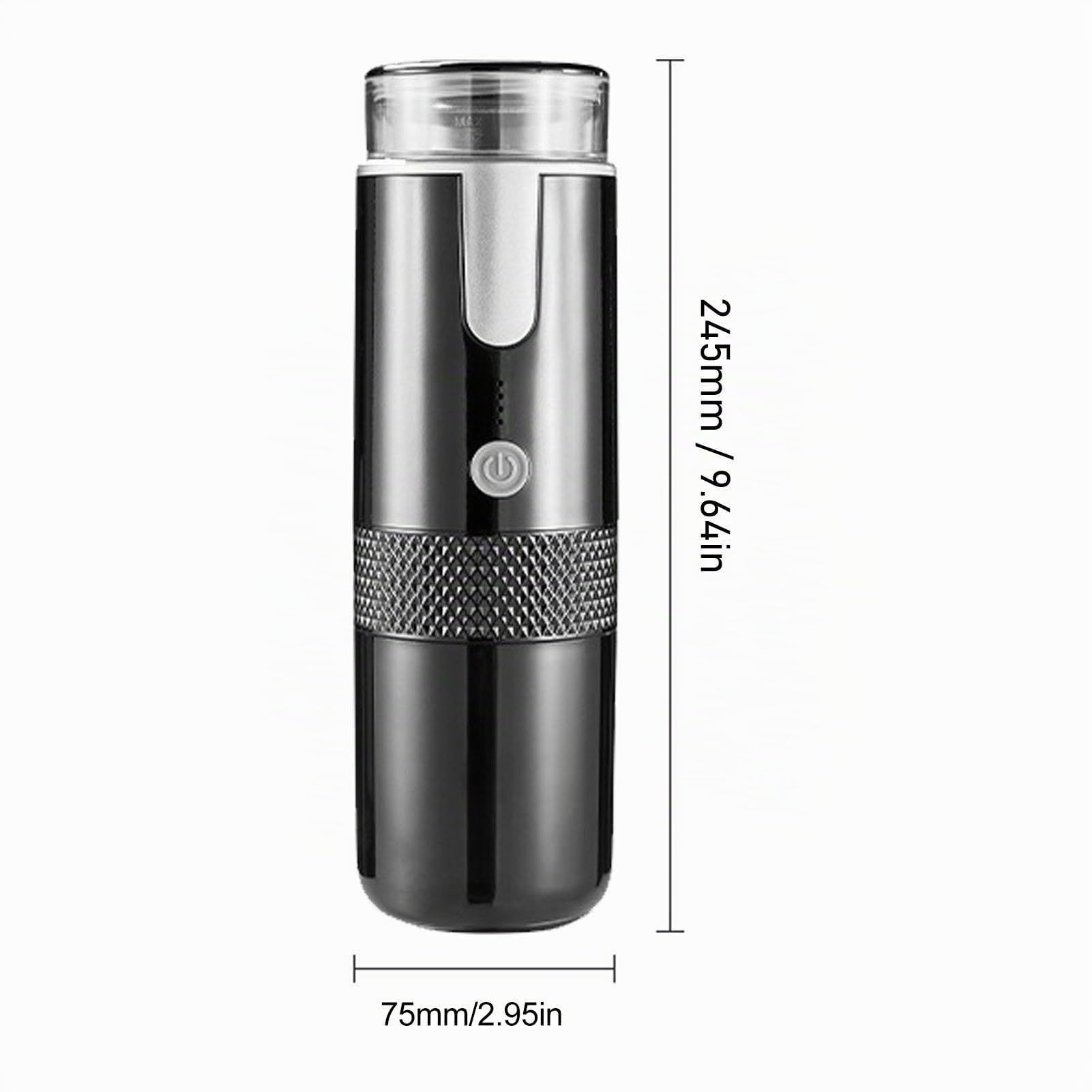 Macchina per Caffè Espresso Portatile 2 in 1 Macchina Caffè Elettrica con 1200 mAh Batteria Ricaricabile per Campeggio Viaggi, Compatibile con Le Cialde Americane K-Cup
