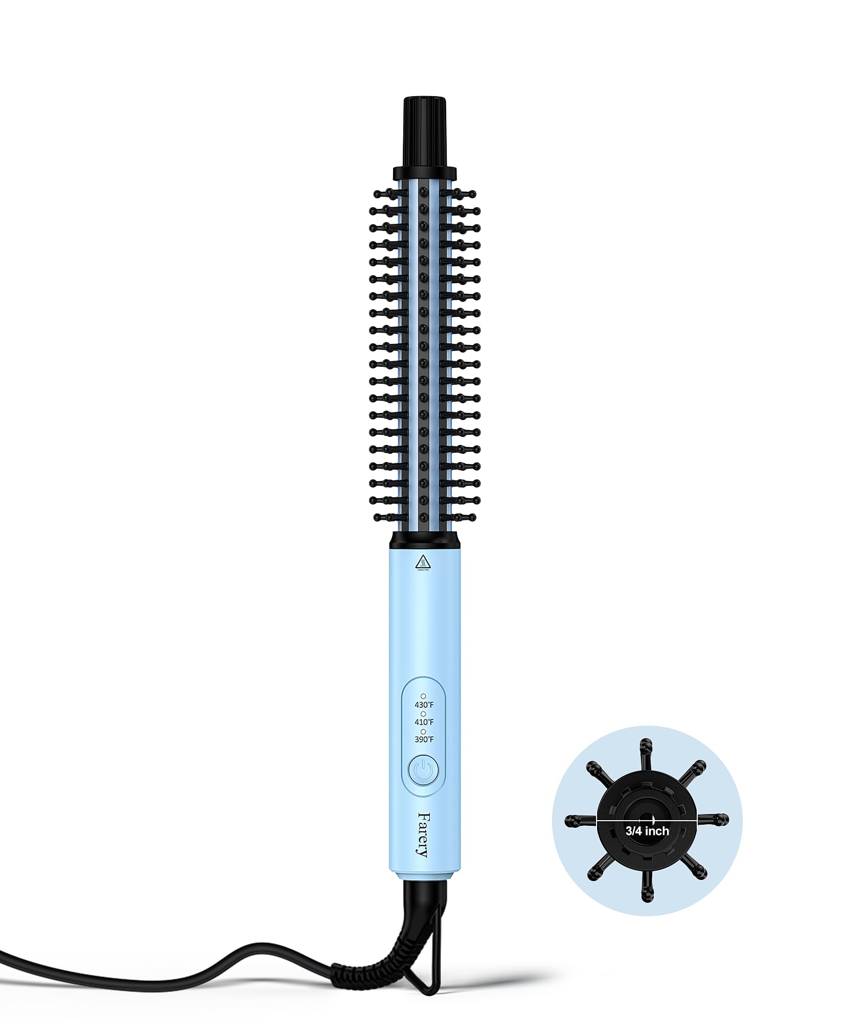 Farery 3/4 Inch Pencil Thermal Brush, Touch-ups, Heated Round Curling Iron