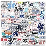 64PCS EMT Stickers, Emergency Medical Service Stickers, EMS Sticker for Paramedic, Water Bottle, Laptop, Phone...