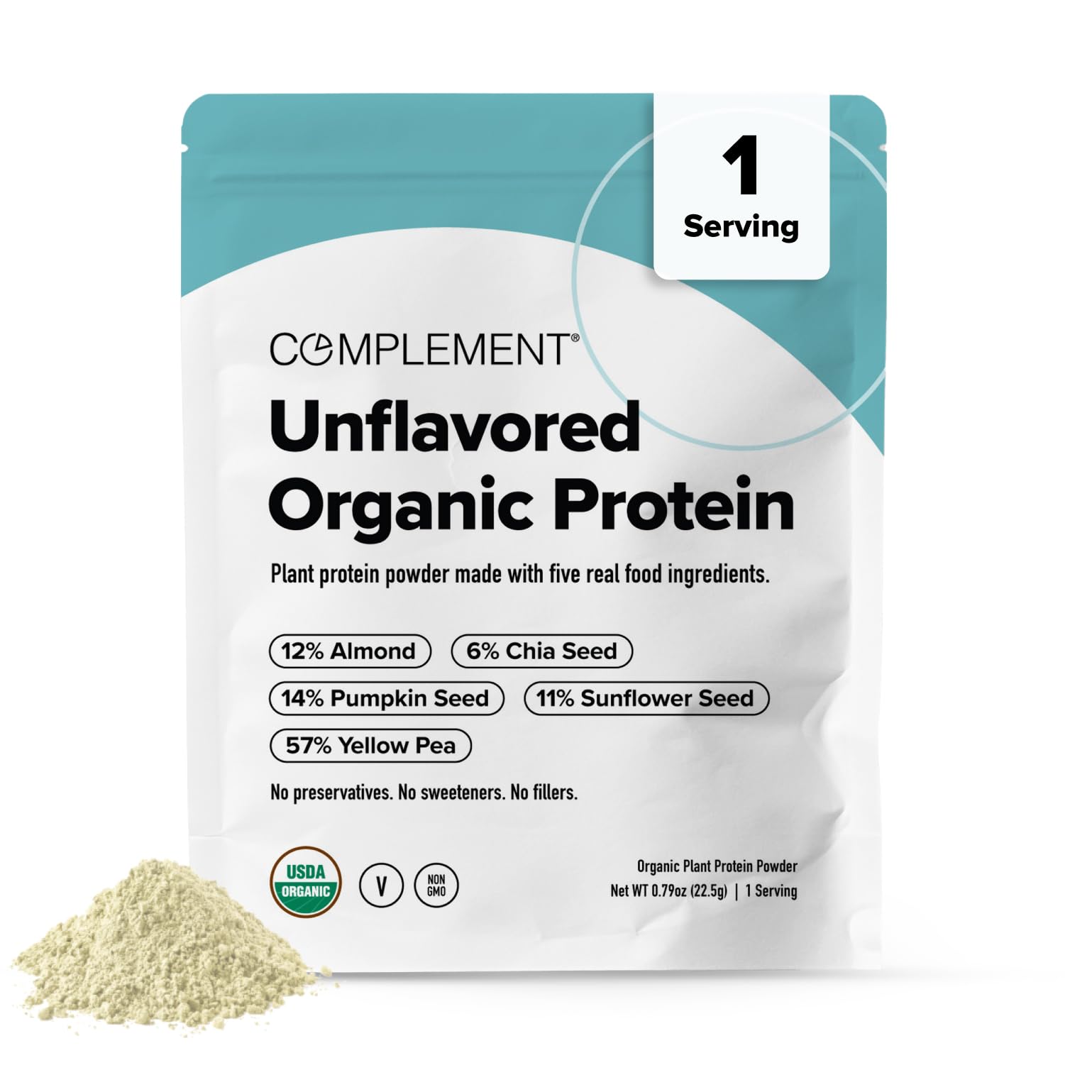 Complement Proteína vegetal de ervilha sem sabor 15 g, 1 porção