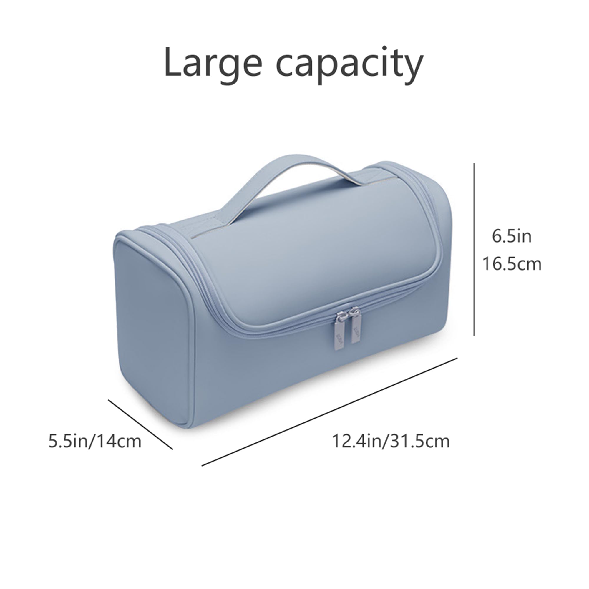 Reisetasche für Haartrockner, Tragbare Aufbewahrungstasche für Haartrockner mit Aufhängehaken, wasserdichte Organizer-Taschen für Haartrockner, Kompatibel mit Dyson Airwrap und Zubehör (Blau)