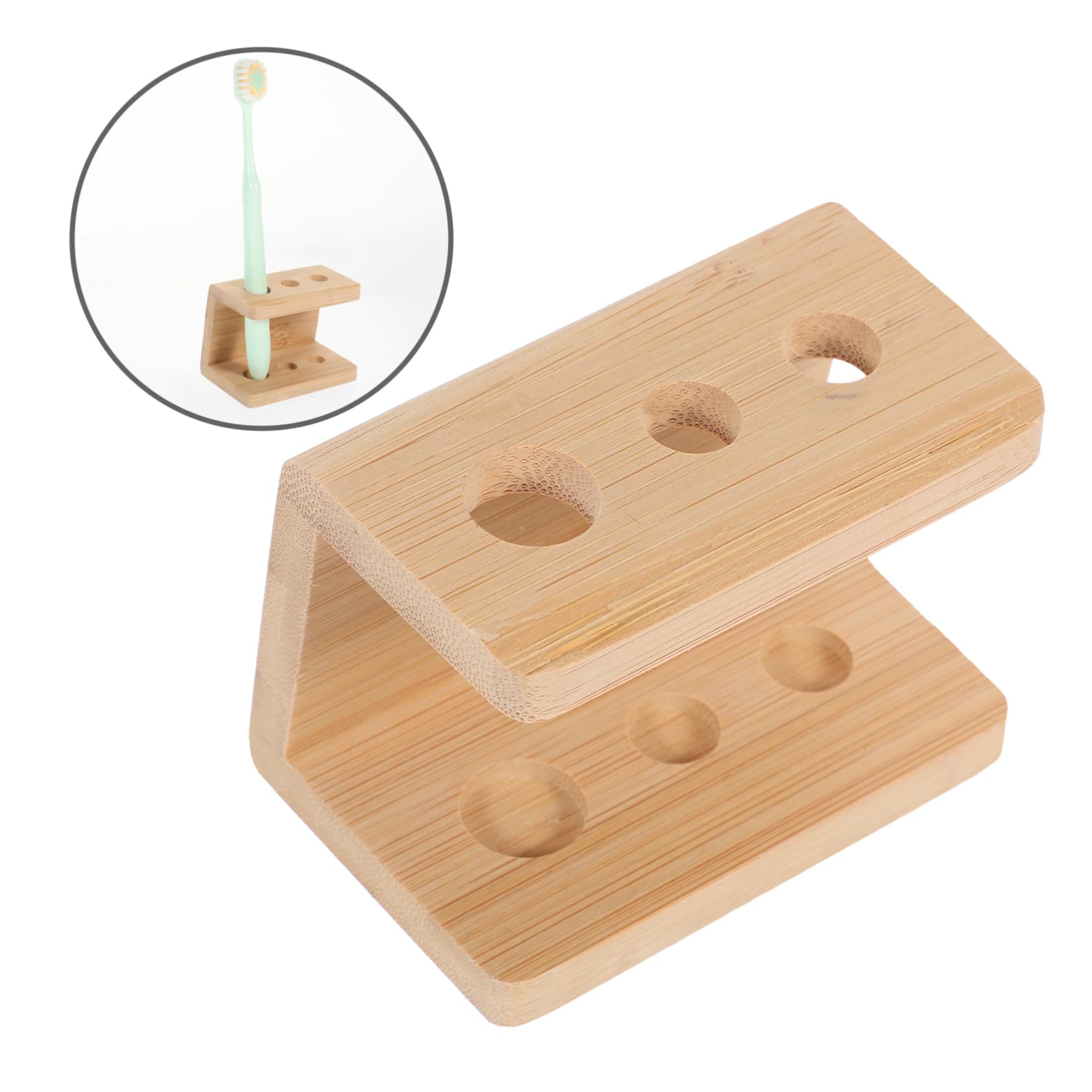 MAGICLULU 5 Pz Porta Spazzolino Da Denti Portapenne Organizer Per Spazzolini Da Appoggio Portaspazzolino Da Banco Multiforo Organizer Per Spazzolini Da Scrivania Portaspazzolini Bambù