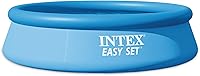 Intex 28120EH Easy Set Inflatable Pool 10ft x 30in - Puncture-Resistant, Quick 10-Min Setup, 1018 Gallon Family Pool