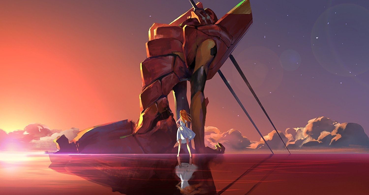 POP Home Store Neon Genesis Evangelion Asuka Langley Soryu Eva Unit Water Reflections 20X30 Inch Poster Print
