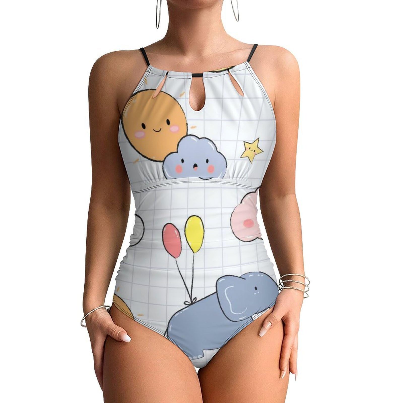 Maillot de bain monokini Nuage Éléphant pour vos vacances - 8