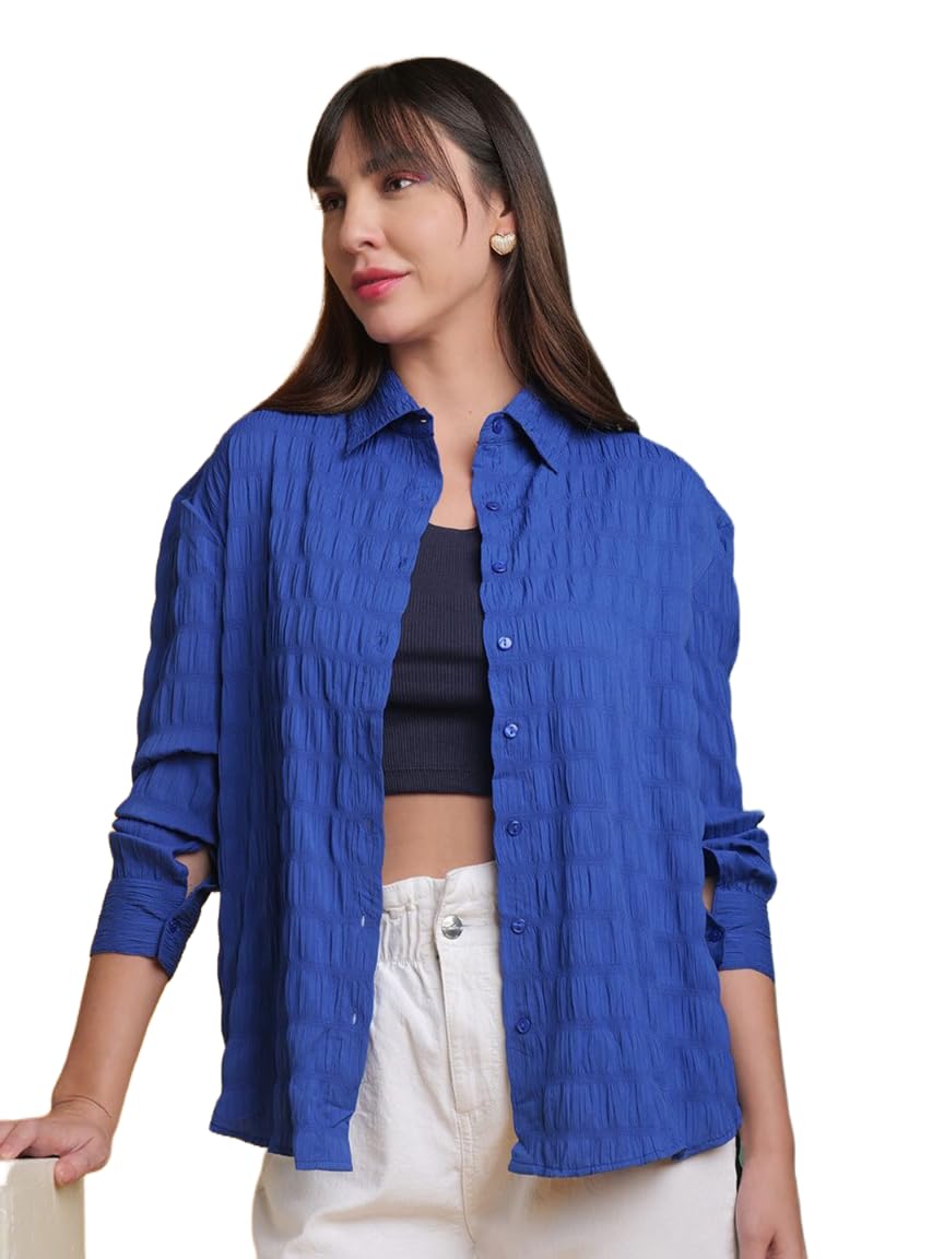 freehand by The Indian Garage Co Women Oversized Solid Shirt-picture-15