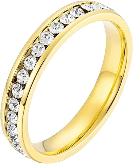 Anello Di Diamanti Dell'eternità / Anello Di Diamanti A Bolle / Anello