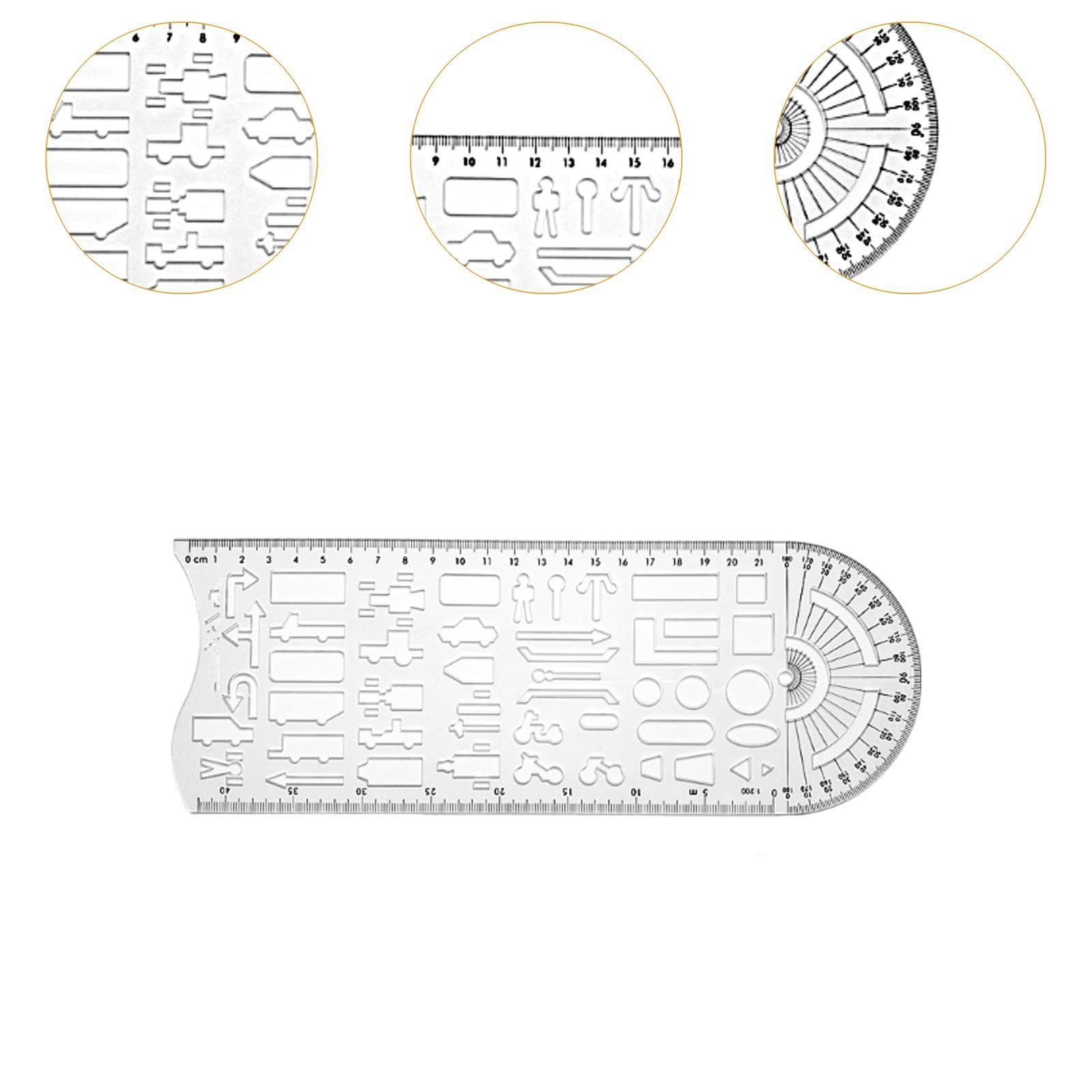 Amazon.co.jp: HiaiLouse 描画テンプレート 交通事故定規 専門家向け