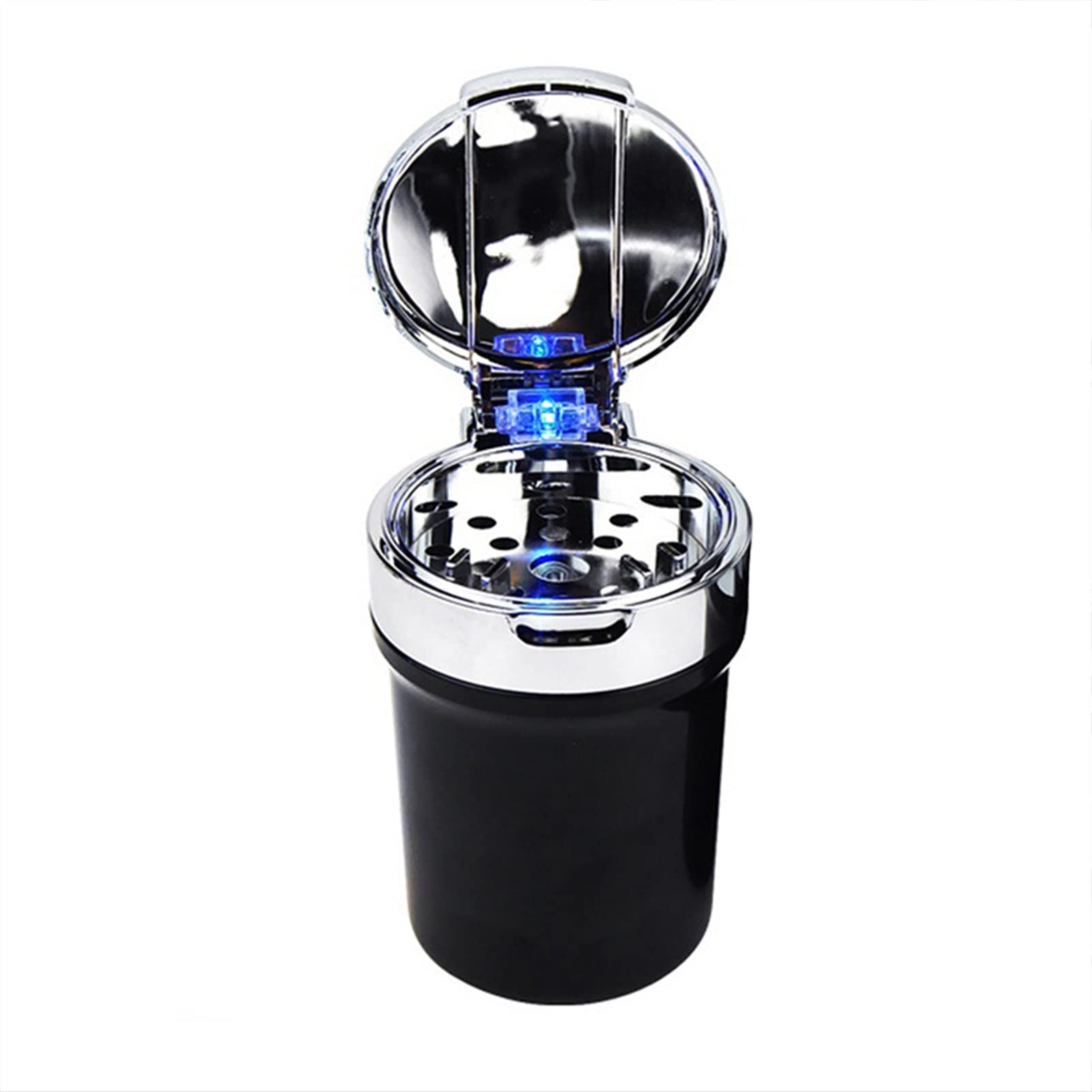 MRKU Cendrier en céramique pour Voiture avec lumière LED Portable et Porte-Cigarette Universel