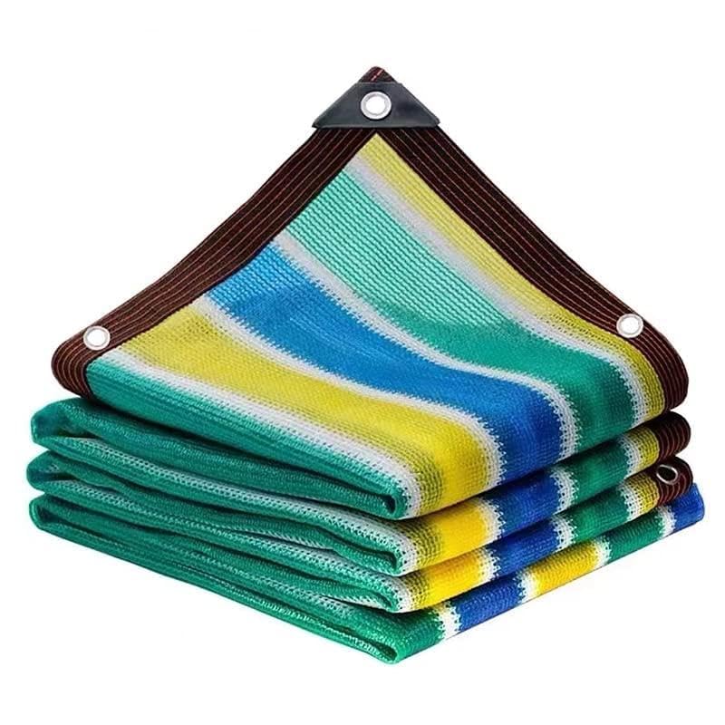 Outdoor Sun Shed HDPE UV Protection Shade Mesh Shade Sail Cloth 12 Needle 80~90% Shade Rate Car Pergola Garage Solar Shade Mesh (Color : Colored, Size : 1m X 2m)