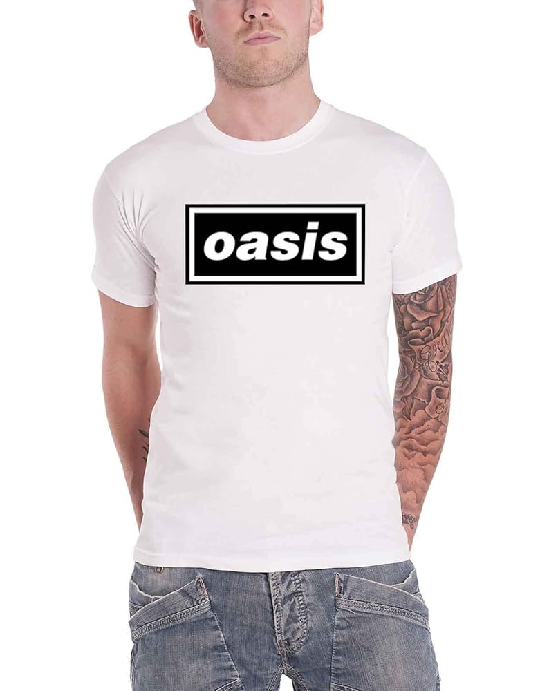 Amazon.com: Oasis T Shirt Decca Logo Official Mens White