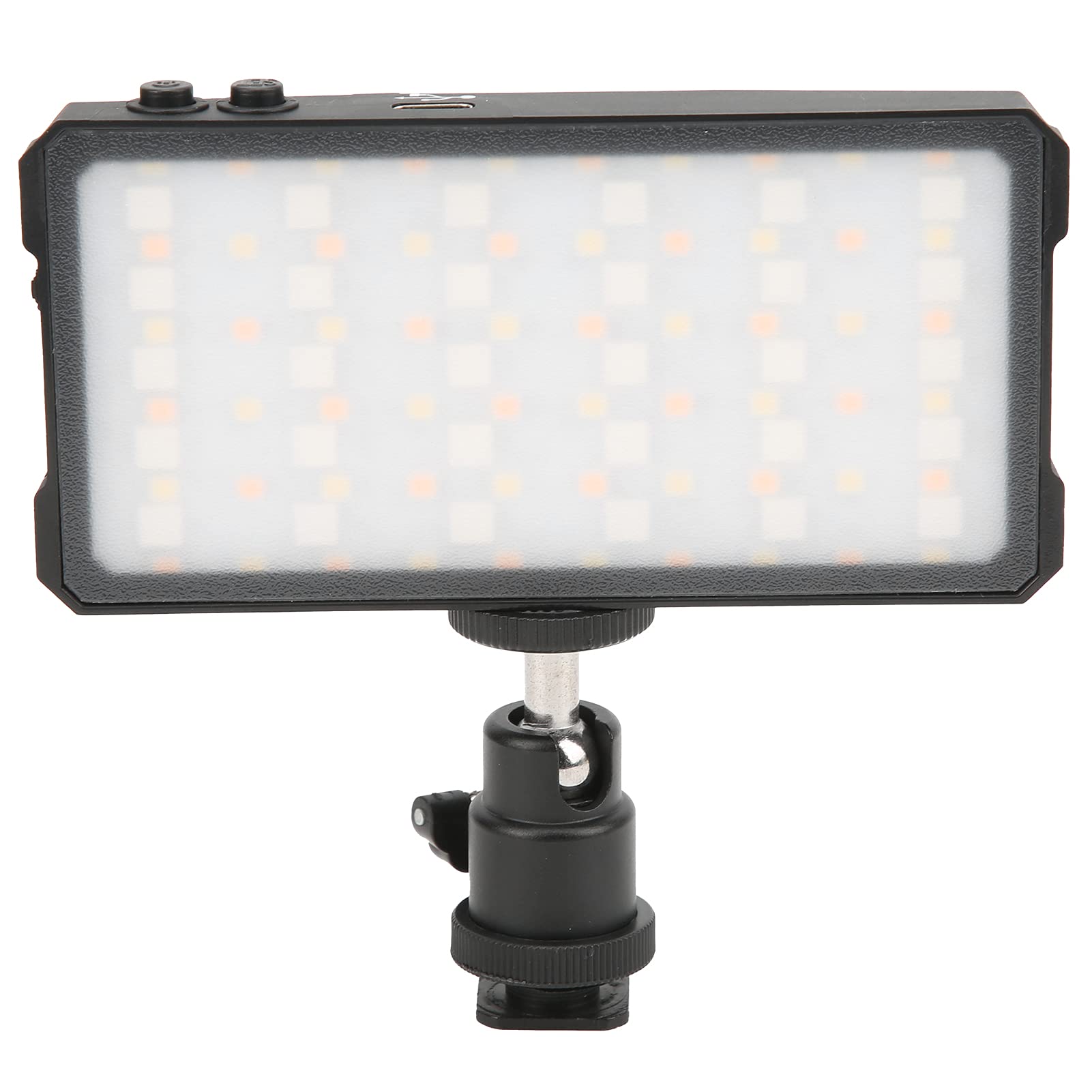 Mini luz de relleno LED, luz de video RGB de color completo Luz de cámara LED Lámpara de bolsillo SLR pequeña recargable de 2300 mAh, con cabezal de bola para zapatos fríos, para disparar y grabar vid