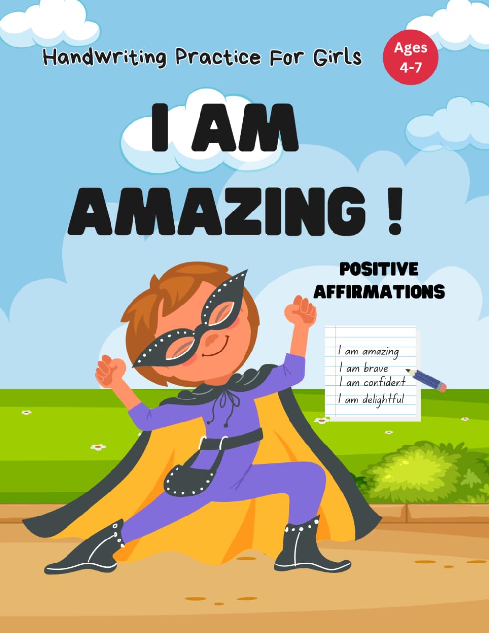 I am Amazing Handwriting Practice: Positive Affirmation Workbook for Girls age 4-7