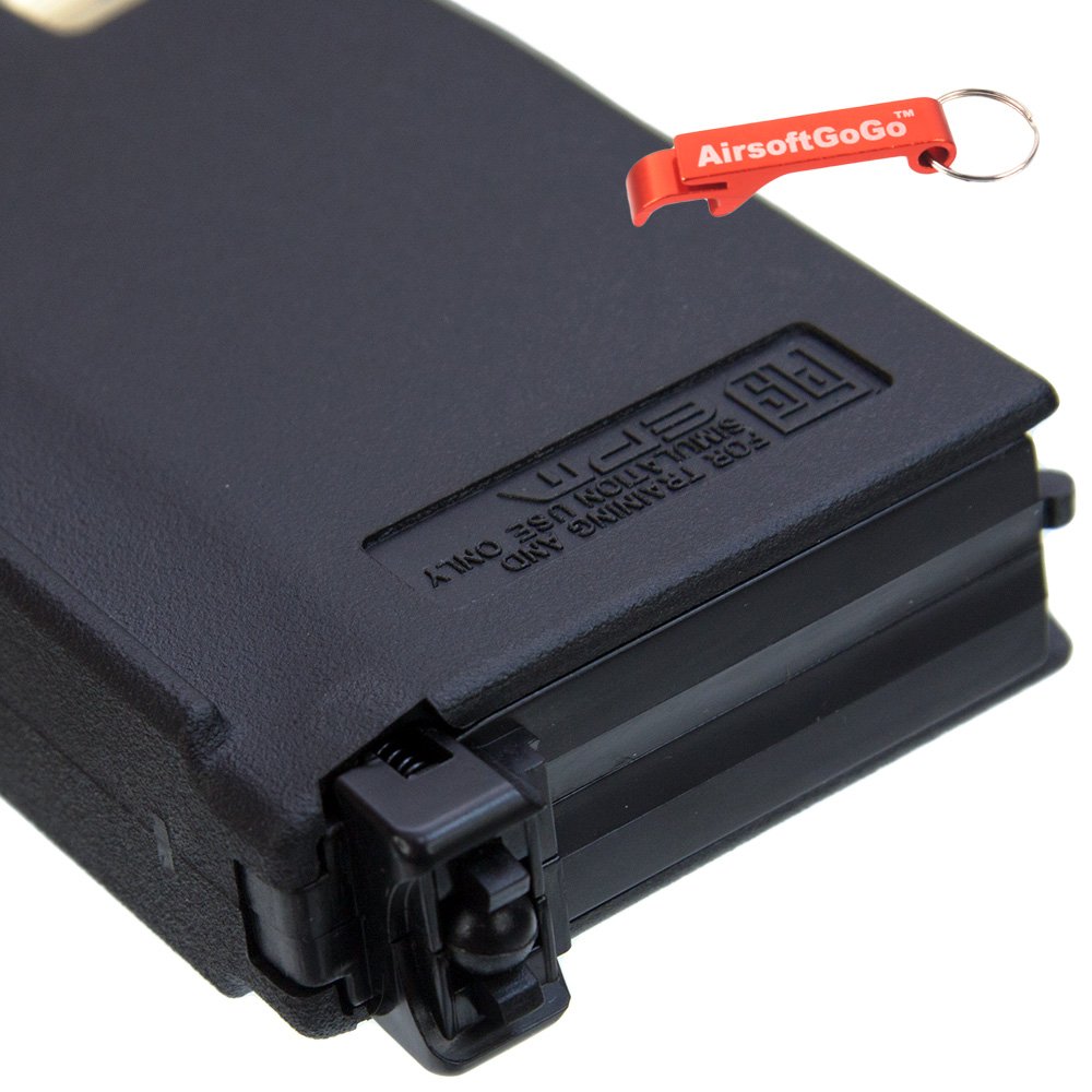 PTS 150rds Enhanced Pol?mero Cargador para Systema PTW Airsoft M4 Serie (Negro) - AirsoftGoGo Llavero Incluido