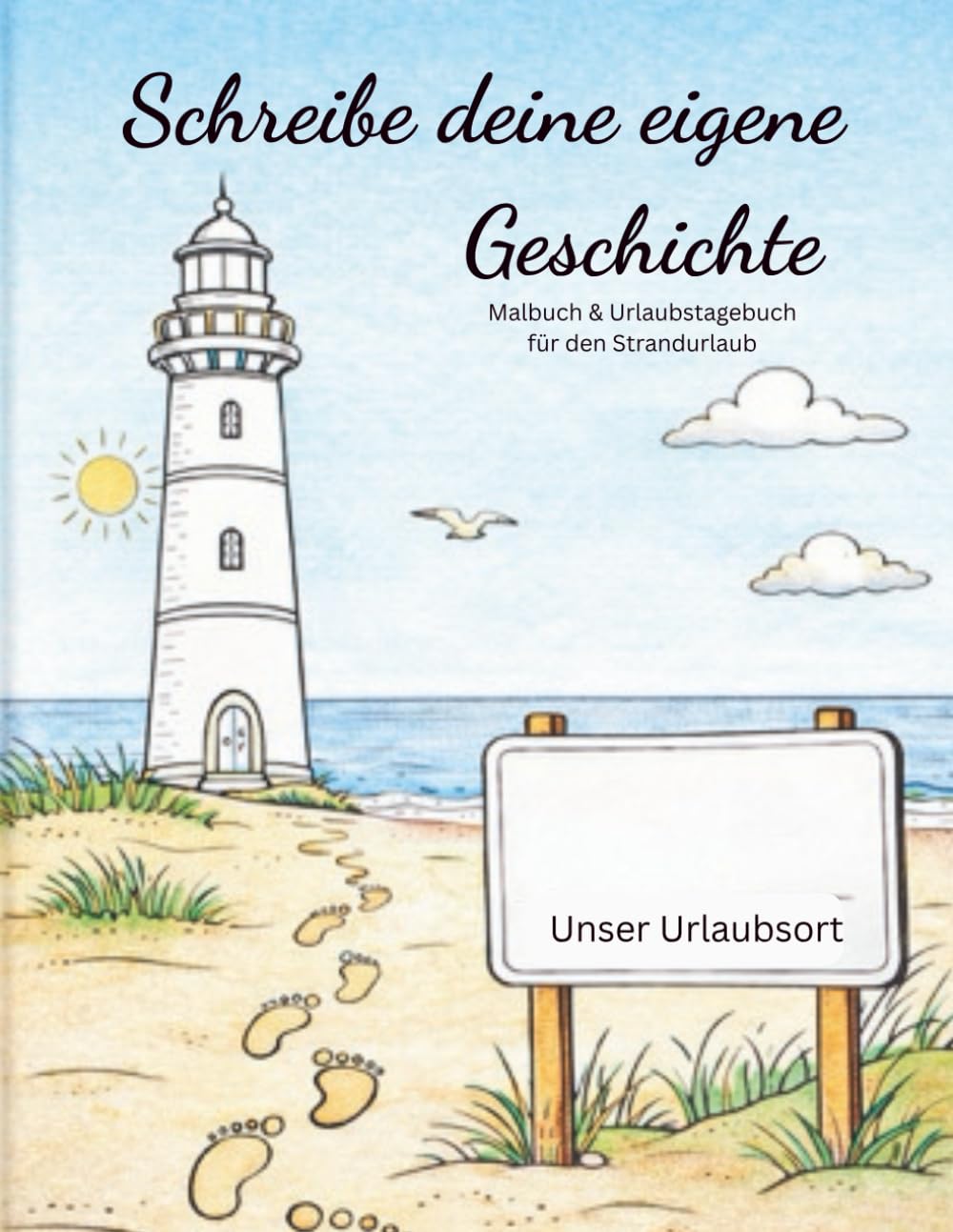 Schreibe deine eigene Geschichte: Malbuch & Urlaubstagebuch